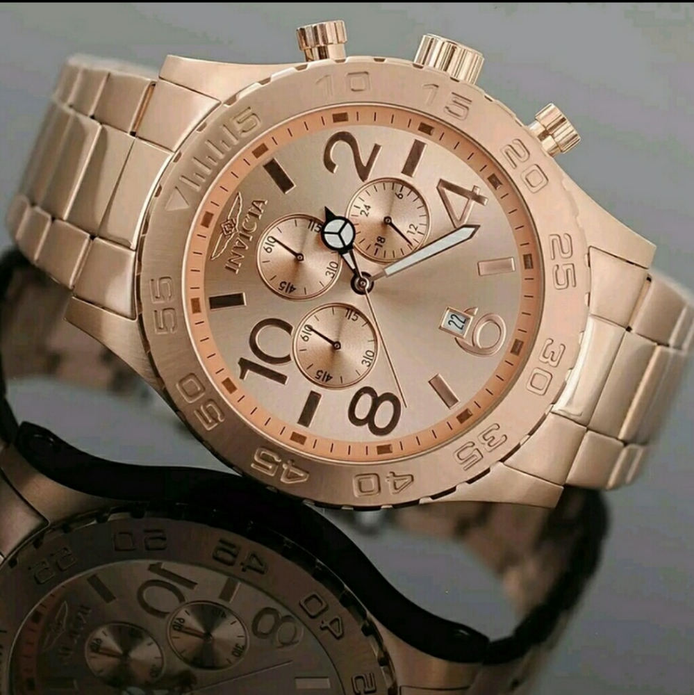 New invitcta rose gold tone Chronograph watch
